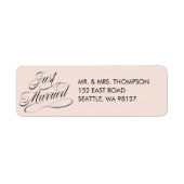 Just Married Return Address Label (Vorne)