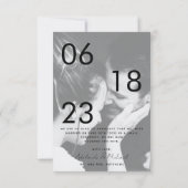 Just Married Romantic Elegante Wedding Foto Card Ankündigung (Rückseite)