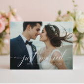 Just Married Romantic Wedding Foto Ankündigung