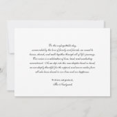 Just Married Romantic Wedding Foto Ankündigung (Rückseite)
