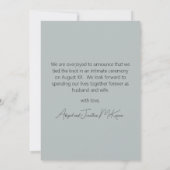 Just Married Rose Gold Balloons Hochzeitsfest Foto Ankündigung (Rückseite)