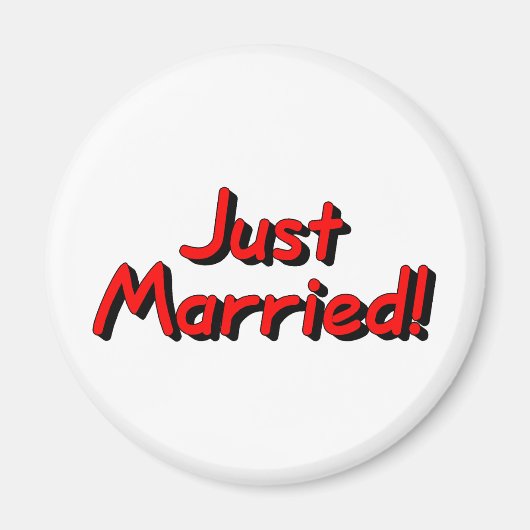 Just Married (rot) Magnet (Vorne)
