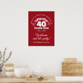 Just Married Ruby 40th Anniversary Welcome Sign Poster (Küche)