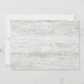 Just Married Rustic Wood Foto Post Hochzeit Einladung (Rückseite)