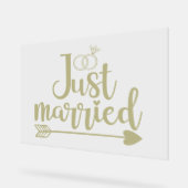 Just Married Sage Acrylschild (Winkel)