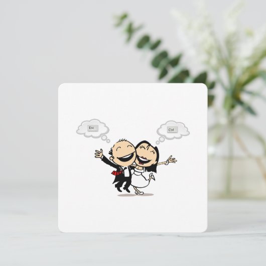 Just married save the date (Stehend Vorderseite)