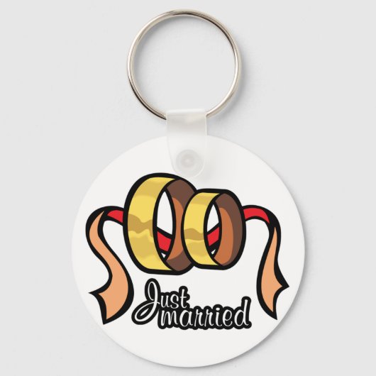 Just Married Schlüsselanhänger (Vorderseite)