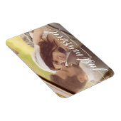 Just Married Script Overlay Custom Wedding Foto Magnet (Rechte Seite)