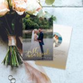 Just Married Script Overlay Hochzeitsankündigung Folieneinladung