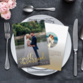Just Married Script Overlay Hochzeitsankündigung Folieneinladung