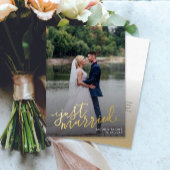 Just Married Script Overlay Hochzeitsankündigung Folieneinladung