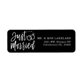 Just Married Script | Personalisiert Schwarz (Vorne)