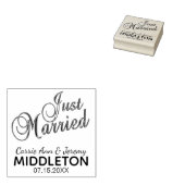 Just Married Script Schriftart - Personalisiert Gummistempel (Stempel)