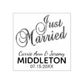Just Married Script Schriftart - Personalisiert Gummistempel (Prägung)
