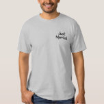 Just Married Shirt<br><div class="desc">Nur verheiratet T - Shirt... ...  großartiges Geschenk für den Bräutigam</div>