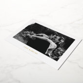 Just Married Simple Foil Foto Ankündigung (Gedreht)