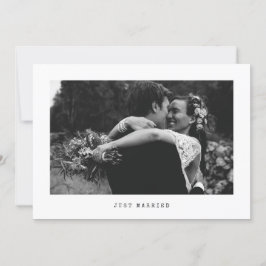 Just Married Simple Wedding Foto Ankündigung