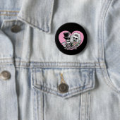Just Married Skulls Button (Beispiel)