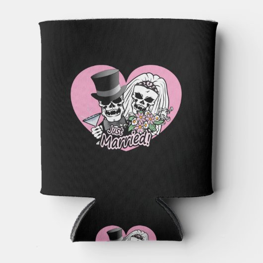 Just Married Skulls Dosenkühler (Vorderseite)