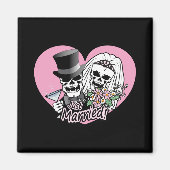 Just Married Skulls Magnet (Vorne)