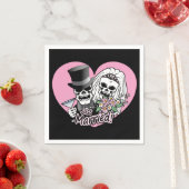 Just Married Skulls Serviette (Beispiel)