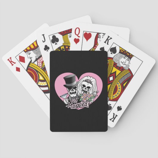 Just Married Skulls Spielkarten (Rückseite)