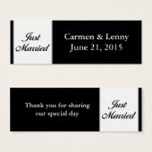 Just Married Small Tag - Black (Vorne & Hinten)