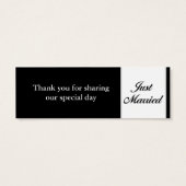 Just Married Small Tag - Black (Rückseite)