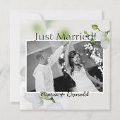 Just Married Soft Elegante Orchid Ankündigung (Vorderseite)