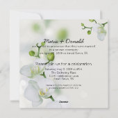 Just Married Soft Elegante Orchid Ankündigung (Rückseite)