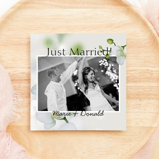 Just Married Soft Elegante Orchid Ankündigung