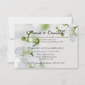 Just Married Soft Elegante Orchid Ankündigung (Rückseite)