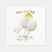 *Just Married Standard Cocktail Napkins Serviette (Vorderseite)