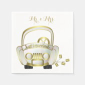 Just Married Standard Cocktail Napkins Serviette (Vorderseite)