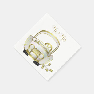 Just Married Standard Cocktail Napkins Serviette