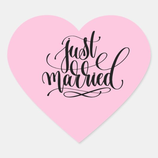 Just Married Sticker (Vorderseite)