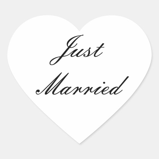 Just Married Sticker (Vorderseite)