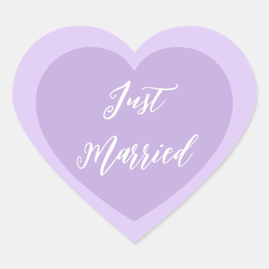 Just Married Sticker (Vorderseite)