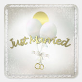 Just Married Sticker (Vorderseite)