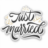 Just Married Sticker (Vorderseite)
