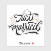 Just Married Sticker (Blatt)