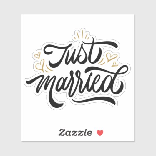 Just Married Sticker (Blatt)