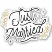 Just Married Sticker (Vorderseite)