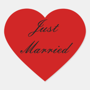 Just Married Stickers