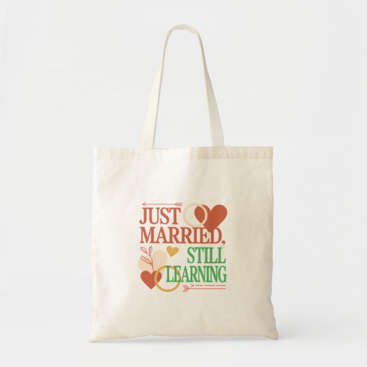 Just Married, Still Learning – Valentine's Day Tragetasche (Vorne)