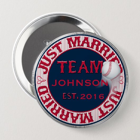 Just Married Team 02-CUSTOMIZED Button Button (Vorne & Hinten)