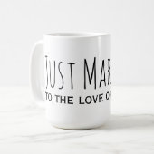 Just Married to the Liebe My Life Romantic Kaffeetasse (Vorderseite Links)