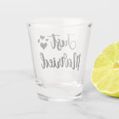 Just Married typography Schnapsglas (Rückseite)
