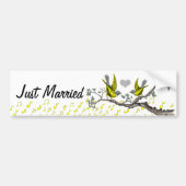Just Married Vintag Birds Autoaufkleber (Vorne)