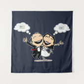 Just married wandteppich (Vorderseite)